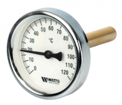 Watts F+R801 OR (TAS) 80/100 Термометр биметаллический с погружной гильзой 1/2