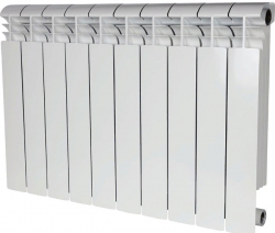 STOUT VEGA 500 10 секций (84мм) Радиатор биметаллический боковое подключение (белый RAL 9016)