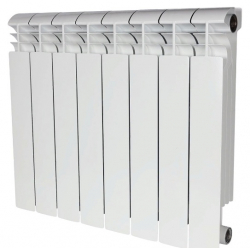 STOUT VEGA 500 8 секций (84мм) Радиатор биметаллический боковое подключение (белый RAL 9016)