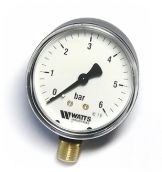 Watts F+R200(MDR) 50/6x1/4 Манометр радиальный / диаметр 50мм, 0-6 бар