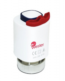 Wester Сервопривод (привод термоэлектрический) AT230NC нормально закрытый, 230В