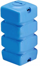 АКВАТЕК Бак для воды QUADRO W 1000 синий (штуцеры, поплавок)