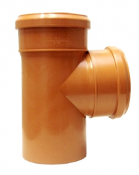 Sinikon НПВХ Тройник D160 87градусов для наружной канализации коричневый