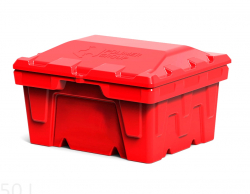 Полимер Групп Ящик пластиковый 250л с крышкой, красный