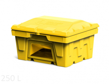 Polimer Group Ящик пластиковый 250л с крышкой и дозатором, желтый