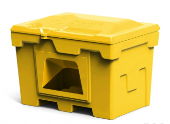 Полимер Групп Ящик пластиковый 500л с крышкой и дозатором, желтый