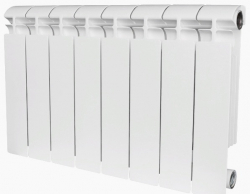 STOUT ALPHA 500 10 секций радиатор биметаллический боковое подключение (белый RAL 9016)