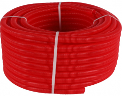 STOUT Труба гофрированная ПНД наружным диаметром 40мм для труб диаметром 32мм, цвет красный