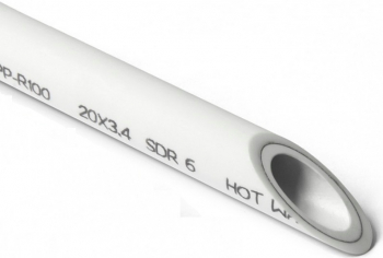 PRO AQUA DUO SDR 6 Труба полипропиленовая PP-R 75х12,5 армированная (алюминий) белая 4м