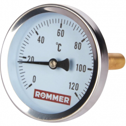 ROMMER Термометр биметаллический DN63мм с погружной гильзой 75мм 1/2