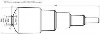 SEFA Сменная мембрана для баков 2000-4000л (F0A2040) проходная