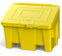 Полимер Групп Ящик пластиковый PREMIUM 160л с крышкой, желтый