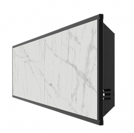 STOUT WHITE STONE SCT 120*30 Отопительная панель белый гранит, черный корпус