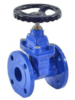 RMCX 107-7367 Задвижка фланцевая 30ч39р Ду80 Ру16, Tmax 120°C, обрезиненный клин с гайкой, невыдвижной шток, чугун с шаровидным графитом GGG50 (аналог МЗВ) черный штурвал