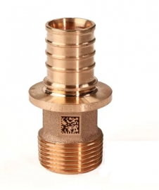 РЕХАУ 14563193001 Переходник с наружной резьбой 25- R 1 RX+, красная бронза