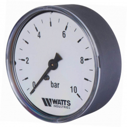Watts F+R100(MDA) 63/10х1/4 Манометр осевой (аксиальный) 0-10 бар, диаметр 63мм, 1/4