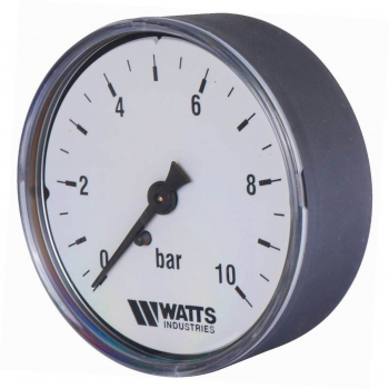 Watts F+R100(MDA) 63/10х1/4 Манометр осевой (аксиальный) 0-10 бар, диаметр 63мм, 1/4