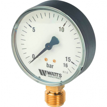 Watts F+R200(MDR) 80/16x1/2 Манометр радиальный 0-16 бар, диаметр 80мм, 1/2
