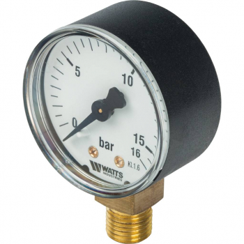 Watts F+R200(MDR) 50/16x1/4 Манометр радиальный 0-16 бар, диаметр 50мм, 1/4