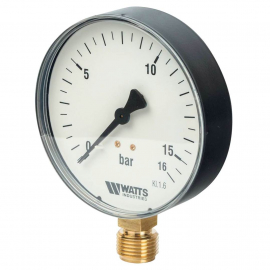 Watts F+R200(MDR) 100/16x1/2 Манометр радиальный 0-16 бар, диаметр 100мм, 1/2