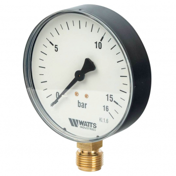 Watts F+R200(MDR) 100/16x1/2 Манометр радиальный 0-16 бар, диаметр 100мм, 1/2