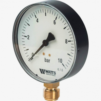 Watts F+R200(MDR) 100/10x1/2 Манометр радиальный 0-10 бар, диаметр 100мм, 1/2