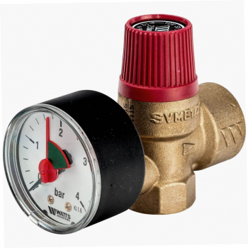 Watts SVM 25 -1/2 Предохранительный клапан с манометром для систем отопления (2,5 бар, 1/2
