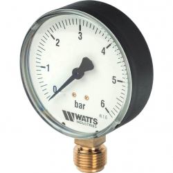 Watts F+R200(MDR) 80/6x1/2 Манометр радиальный 0-6 бар, диаметр 80мм, 1/2