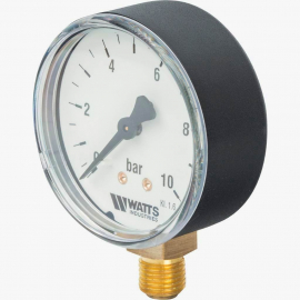 Watts F+R200(MDR) 63/10x1/4 Манометр радиальный 0-10 бар, диаметр 63мм, 1/4