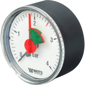 Watts F+R101(MHA) 50/4x1/4 Манометр осевой (аксиальный) с указателем предела 0-4 бар, диаметр 50мм, 1/4