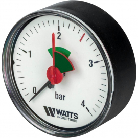 Watts F+R101(MHA) 63/4x3/8 Манометр осевой (аксиальный) с указателем предела 0-4 бар, диаметр 63мм, 3/8