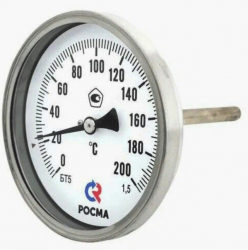 РОСМА БТ-51.211(0-200С)G1/2.100.1,5 Термометр биметаллический 0-200С, 100мм, гильза 100мм, 1/2