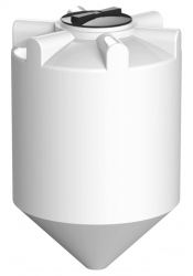 Полимер Групп Емкость К 500 (k 1,3) с конусным дном (полный слив) белая, под плотность 1,2