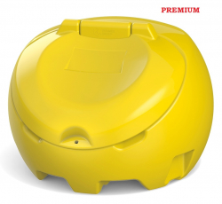 Полимер Групп Ящик пластиковый PREMIUM 500л с крышкой, желтый