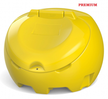 Полимер Групп Ящик пластиковый PREMIUM 500л с крышкой, желтый