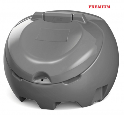Полимер Групп Ящик пластиковый PREMIUM 500л с крышкой, серый