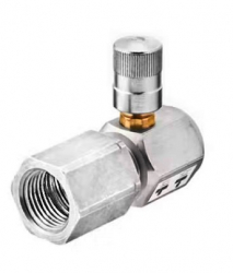 РОСМА Клапан запорный кнопочный для установки манометра АГ-М G1/2-М12х1,5 (внутр.-внутр. накидная гайка) нормально закрытый, 00000041368