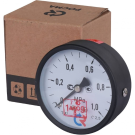 РОСМА ТМ-210Т.00(0-1MPa)G1/4.2,5 Манометр с поверкой осевой (аксиальный) 0-10 бар, корпус 50мм, 1/4
