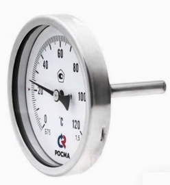 РОСМА БТ-51.220(0-120С)G1/2.150.1,5 Термометр биметаллический коррозионностойкий 100мм, 0-120С, шток 150мм, G1/2