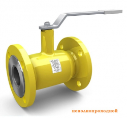 LD КШ.Ц.Ф.GAS.015.040.Н/П.02 Кран шаровой стальной фланцевый Ду15 Ру40, L 120, с ручкой, для газа