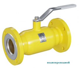 LD КШ.Ц.Ф.GAS.025.040.П/П.02 Кран шаровой стальной фланцевый Ду25 Ру40 (L 140) полнопроходной, с ручкой, для газа