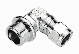 TIEMME 1104CZC Угольник компрессионный хромированный 10х1/2