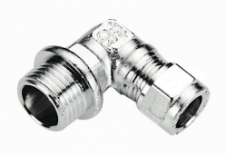 TIEMME 1104CZC Угольник компрессионный хромированный 15х1/2