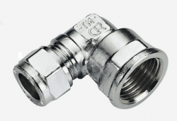 TIEMME 1105CZC Угольник компрессионный хромированный 10х1/2