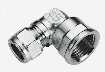 TIEMME 1105CZC Угольник компрессионный хромированный 10х1/2