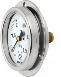 РОСМА ТМ-520ТКП.00(0-16МРа)G1/2.150С.1,0 Манометр осевой с передним фланцем, 0-16 МПа, корпус 100мм, G1/2
