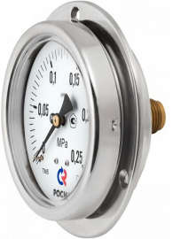 РОСМА ТМ-520ТКП.00(0-16МРа)G1/2.150С.1,0 Манометр осевой с передним фланцем, 0-16 МПа, корпус 100мм, G1/2
