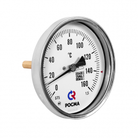РОСМА БТ-51.211(0-160С)G1/2.64.1,5 Термометр биметаллический осевой 0-160С, 100мм, шток 64мм (с защитной гильзой), 1/2