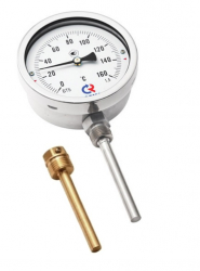 РОСМА БТ-52.211(0-160С)M20x1,5.150.1,5 Термометр биметаллический радиальный 0-160C, корпус 100мм, шток 150мм (с защитной гильзой), М20х1,5 (метрическая) снизу, кл.1,5, 00000005821