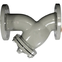 Giacomini R74FLY012 Фильтр сетчатый косой фланцевый Ду125 Ру16 (корпус серый чугун GG25)